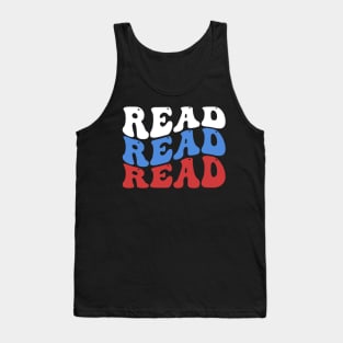 Read Read Reading Across That America Reading Lover Teacher Tank Top